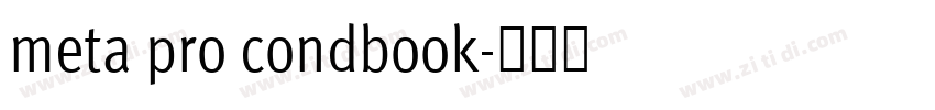meta pro condbook字体转换